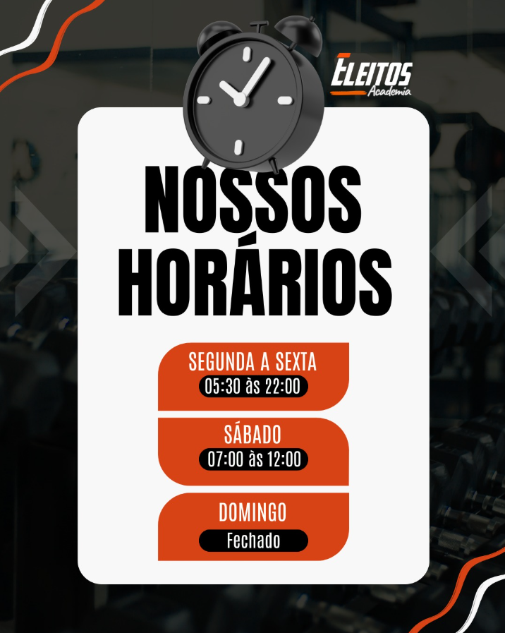 Horário de funcionamento Eleitos Fit